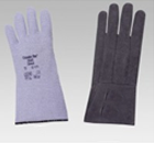 Gants de protection anti-chaleur ANSELL en feutre imprégné de nitrile-Gants de protection anti-chaleur JS ambidextres-Gants de protection anti-chaleur ambidextres-Gants de protection anti-chaleur JS en maille de KEVLAR-MAPA en maille de polyamide jaune-Moufles de protection anti-chaleur ambidextres-bouclé-réfractaire